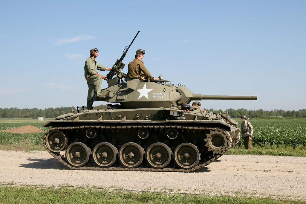 Fotografía de un tanque ligero