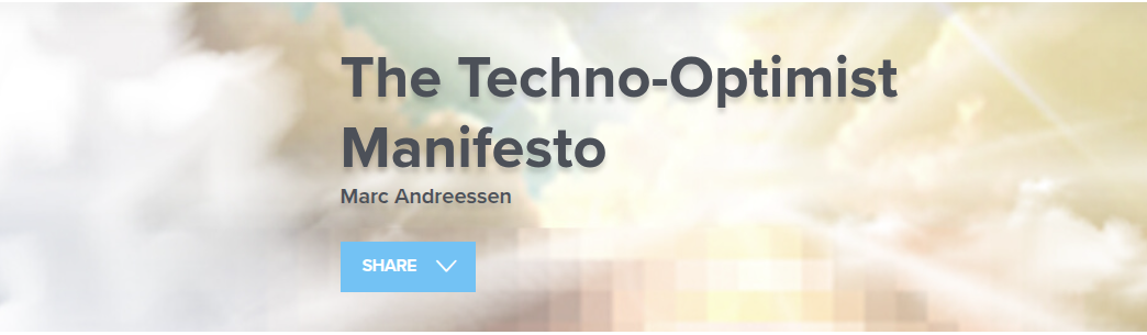 Cabecera del manifiesto tecno-optimista