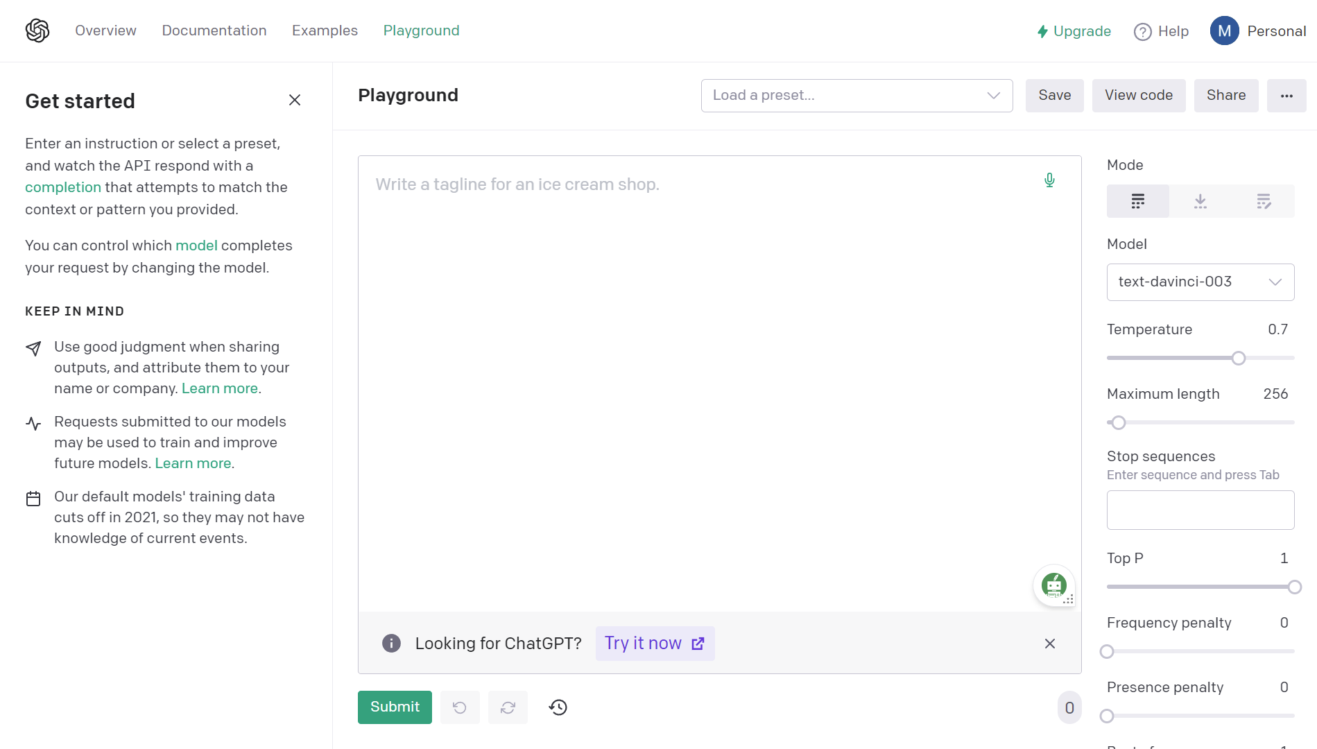 GPT3 playground image